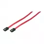 LogiLink Cable de datos SATA III con conectores de bloqueo, 6 Gbps, rojo, 0,9 m
