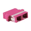 Adaptador de fibra óptica LogiLink SC Duplex OM4 multimodo con brida, violeta
