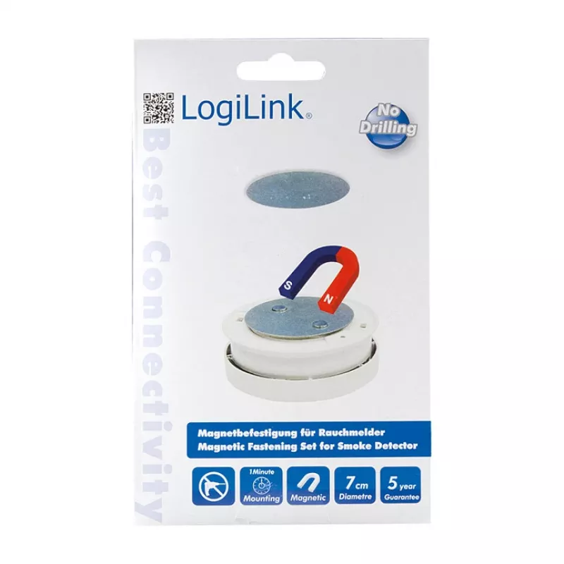LogiLink SC0005 Set de montaje magnético para detector de humo
