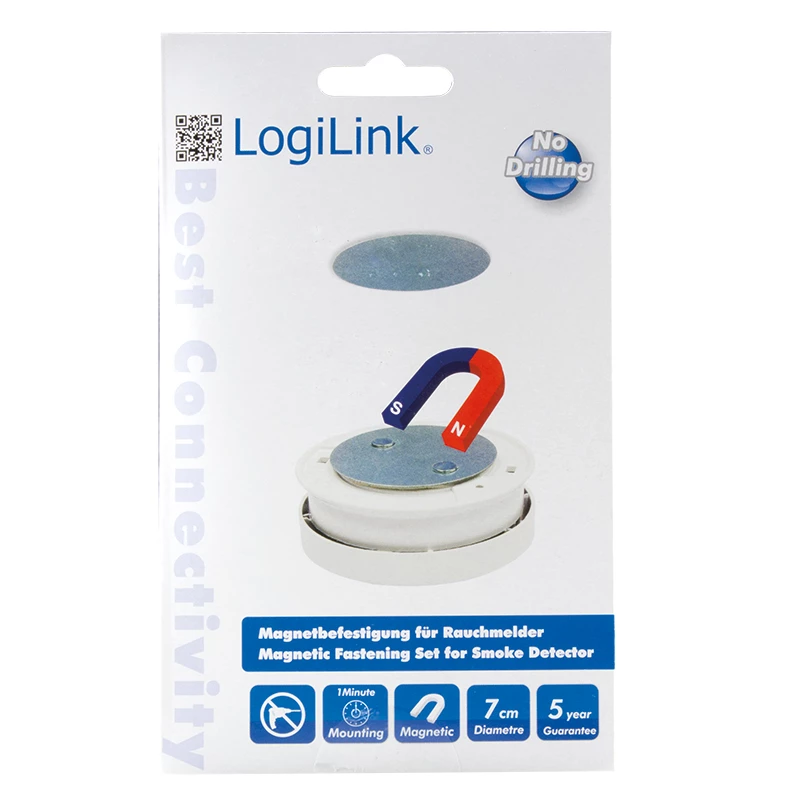 LogiLink SC0005 Set de montaje magnético para detector de humo