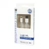 Logilink UA0199 cable Lightning, certificado MFI, USB-A a Lightning 8 pines, blanco, 1m (carga rápida y sincronización)