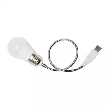 Logilink UA0220 Lámpara LED de escritorio USB con cuello de cisne, luz blanca, negro