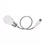 Logilink UA0220 Lámpara LED de escritorio USB con cuello de cisne, luz blanca, negro