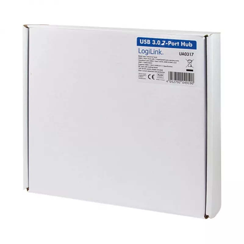 LOGILINK UA0317 Hub USB 3.0, 7 puertos, carcasa de metal, calidad industrial