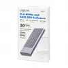 LogiLink UA0435 Caja para SSD USB 3.2 Gen 2x2, M.2 NVMe/SATA, USB-C, 20 Gbps, Gris