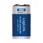 LogiLink Ultra Power Pila alcalina 9V, pack de 1 blíster