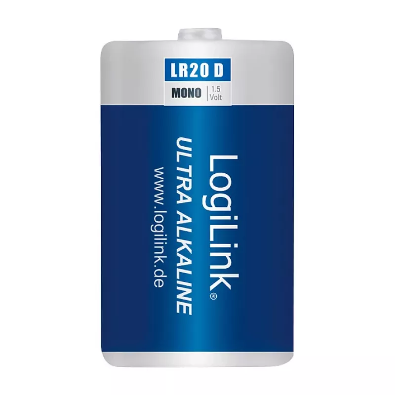 LogiLink Ultra Power Pila alcalina D LR20 pack de 2 blíster