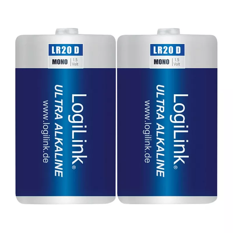 LogiLink Ultra Power Pila alcalina D LR20 pack de 2 blíster
