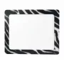 LogiLink alfombrilla de ratón ultrafina con marco de fotos integrado, diseño cebra, base de goma antideslizante, 2 mm, foto 10 x 15 cm, negro/blanco