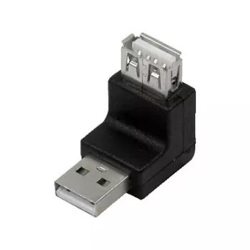LogiLink adaptador en ángulo USB 2.0 270° A/M a A/H, 480 Mbps, negro