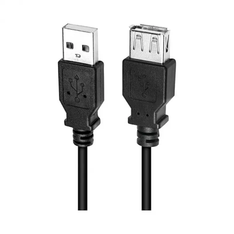 LogiLink CU0011B Cable alargador USB 2.0, conector macho USB-A a conector hembra USB-A, negro, 3 m