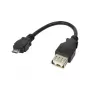 LogiLink AU0030 cable adaptador USB 2.0 OTG, conector macho Micro-USB-B a conector hembra USB-A, 480 Mbit/s, 0,1 m, negro