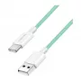 LogiLink Cable USB 2.0 Type-C, A/M a C/M, 480 Mbit/s, 60 W, nailon, verde, 0,5 m