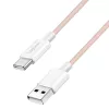 LogiLink CU0324 cable USB 2.0 Type-C, A/M a C/M, 480 Mbps, 60W, nailon, rosa, 1 m