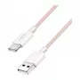 LogiLink CU0324 cable USB 2.0 Type-C, A/M a C/M, 480 Mbps, 60W, nailon, rosa, 1 m