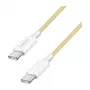Cable USB 2.0 Type-C LogiLink, C/M a C/M, 480 Mbps, 60W, nailon, amarillo, 0,5 m