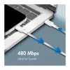 LogiLink Cable USB 2.0 Type-C a Type-C, 1 m, 60W Power Delivery, trenzado de nailon, Rosa