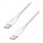 LogiLink Cable USB 2.0 Type-C a Type-C, 1 m, 60W Power Delivery, trenzado de nailon, Rosa