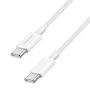 LogiLink CU0340 cable USB 2.0 de USB-C a USB-C, nailon, 60W, Blanco, 0,5 m