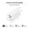 Logilink Cargador USB-A/C 65 W GaN, 1x USB-A (QC), 1x USB-C (PD), blanco
