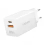 Logilink Cargador USB-A/C 65 W GaN, 1x USB-A (QC), 1x USB-C (PD), blanco