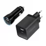 Logilink Kit de carga USB-A/C, 15 W, 1x USB-A, 1x USB-C, negro
