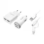 Logilink set de cargador USB-A, 10,5 W / 10 W, 2 puertos, 2x USB-A, blanco