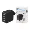 LogiLink cargador de pared USB-A, 24W, 4 puertos, 4x USB-A, negro