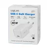 LogiLink Cargador USB-C 20 W GaN, 1 puerto, USB Power Delivery, blanco