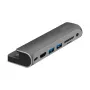 LOGILINK Base de acoplamiento USB-C, 7 puertos, USB 3.2 Gen1, 100W PD, 4K HDMI, para iPad, aluminio (UA0385)