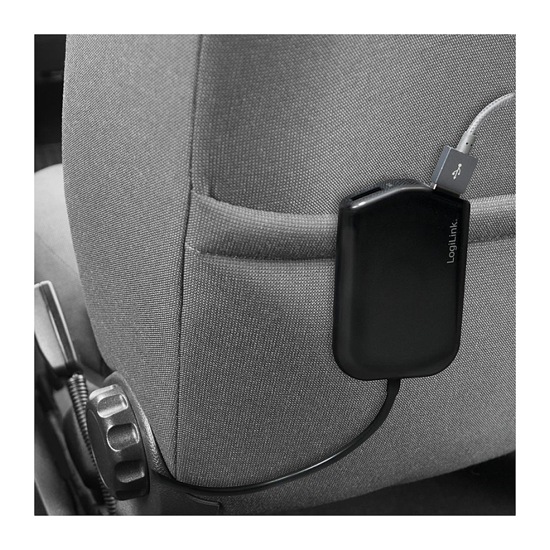 Logilink Cargador de coche USB, 2+2 puertos, 24 W, negro