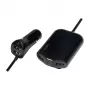 Logilink Cargador de coche USB, 2+2 puertos, 24 W, negro