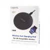 LogiLink cargador de sobremesa inalámbrico rápido 10 W base de carga Qi negra