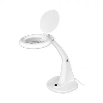 LOGILINK WZ0059 Lupa LED con soporte de mesa, 3 dioptrías (1,75x), 40 LED SMD, 6,5 W, Blanco luz de día, Negro