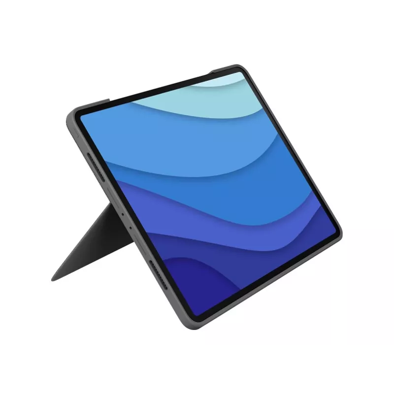 Logitech Combo Touch funda con teclado y trackpad para iPad Pro 12.9 (5.ª gen.), distribución Pan Nordic, Oxford Gray