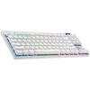 Logitech G PRO X TKL Lightspeed teclado gaming inalámbrico, QWERTY nórdico, retroiluminado, 2,4 GHz/Bluetooth, interruptores táctiles, blanco