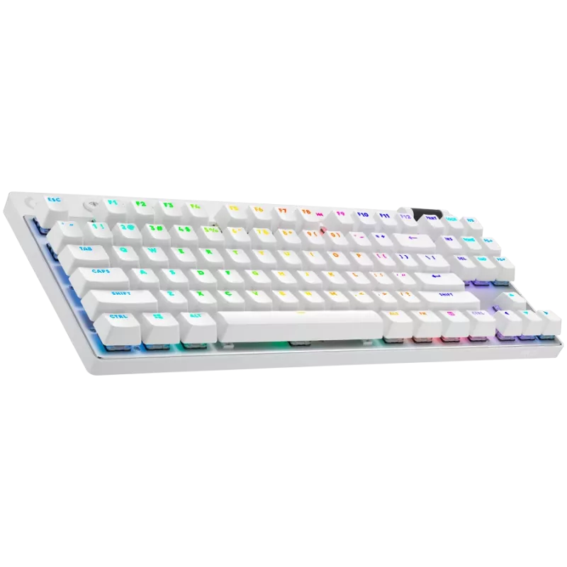 Logitech G PRO X TKL Lightspeed teclado gaming inalámbrico, QWERTY nórdico, retroiluminado, 2,4 GHz/Bluetooth, interruptores táctiles, blanco