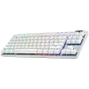 Logitech G PRO X TKL Lightspeed teclado gaming inalámbrico, QWERTY nórdico, retroiluminado, 2,4 GHz/Bluetooth, interruptores táctiles, blanco