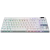 Logitech G PRO X TKL Lightspeed teclado gaming inalámbrico, QWERTY nórdico, retroiluminado, 2,4 GHz/Bluetooth, interruptores táctiles, blanco