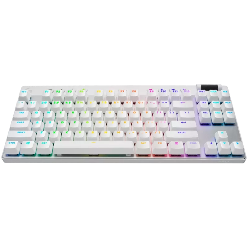 Logitech G PRO X TKL Lightspeed teclado gaming inalámbrico, QWERTY nórdico, retroiluminado, 2,4 GHz/Bluetooth, interruptores táctiles, blanco