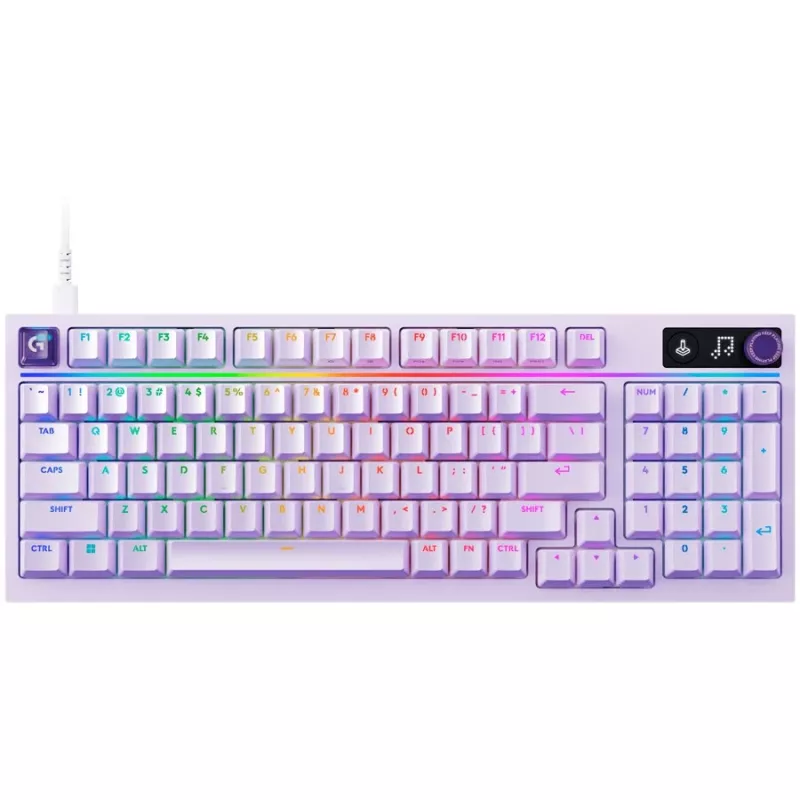 Logitech G316 X 98 teclado gaming con cable - lila - US International - switches táctiles
