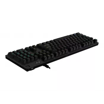 Logitech G512 teclado mecánico gaming - GX Brown Tactile, LIGHTSYNC RGB, USB-Passthrough, aluminio aeronáutico, tamaño completo