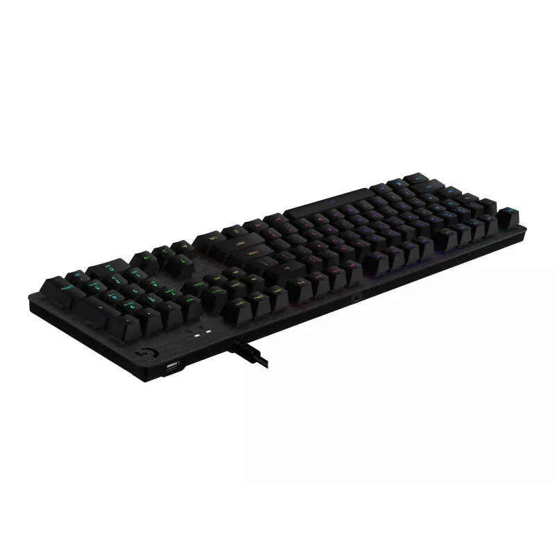 Logitech G512 teclado mecánico gaming - GX Brown Tactile, LIGHTSYNC RGB, USB-Passthrough, aluminio aeronáutico, tamaño completo