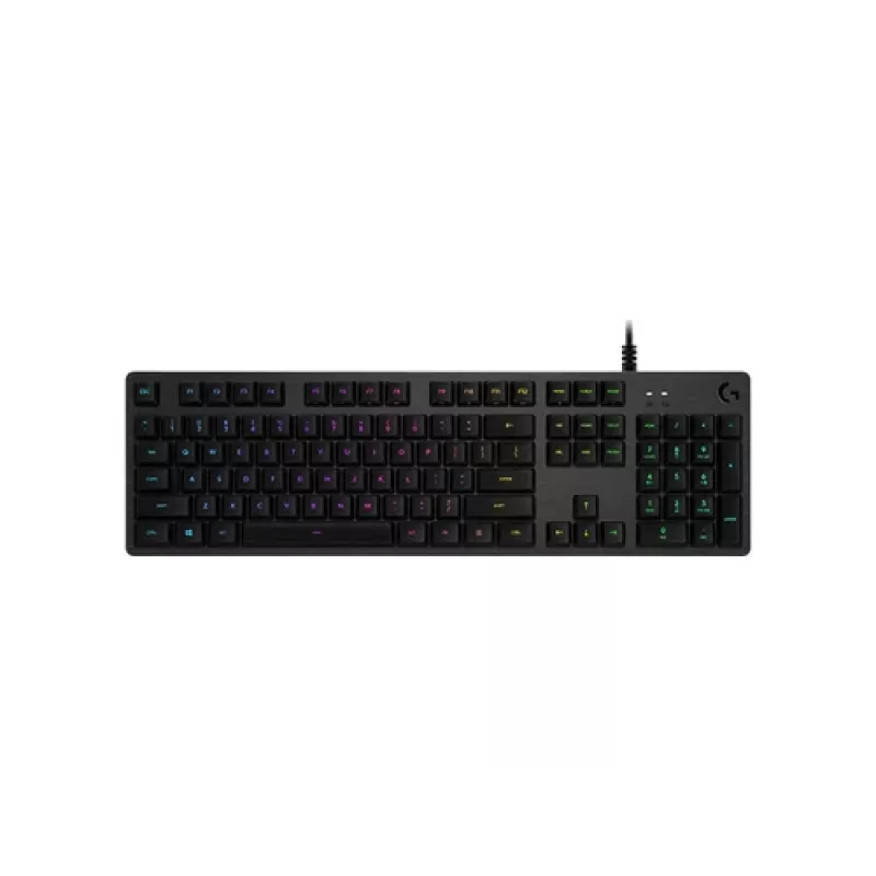 Logitech G512 teclado mecánico gaming - GX Brown Tactile, LIGHTSYNC RGB, USB-Passthrough, aluminio aeronáutico, tamaño completo