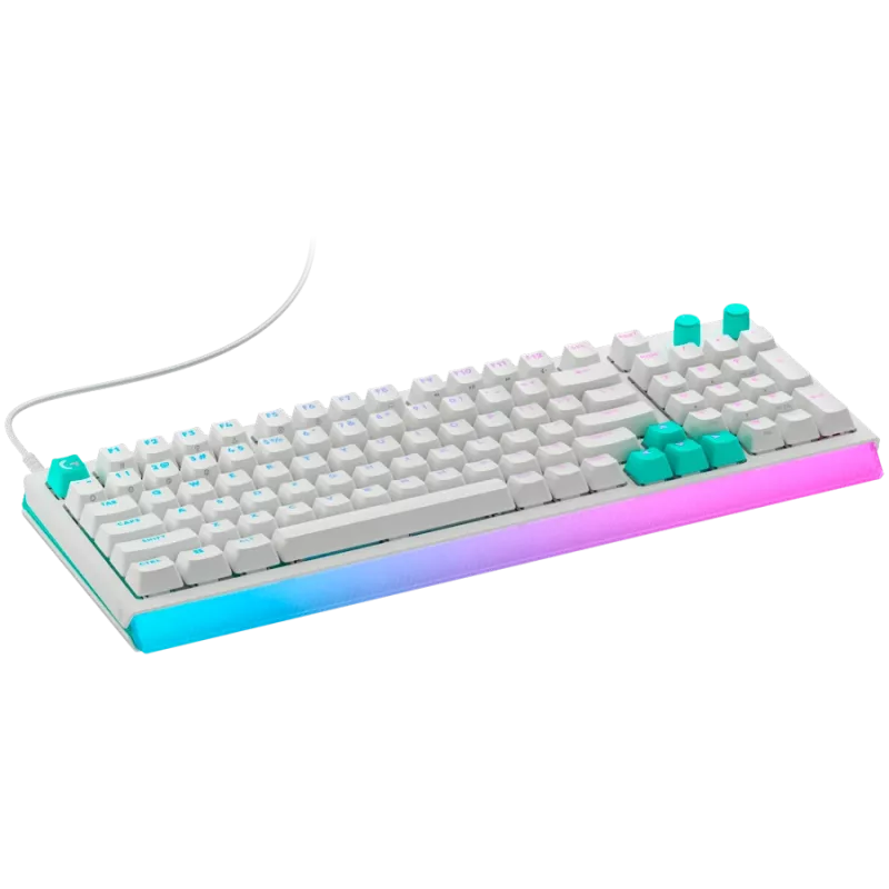 LOGITECH G512 X 98 Teclado gaming con cable - blanco - US International - USB - táctil (GX Brown)