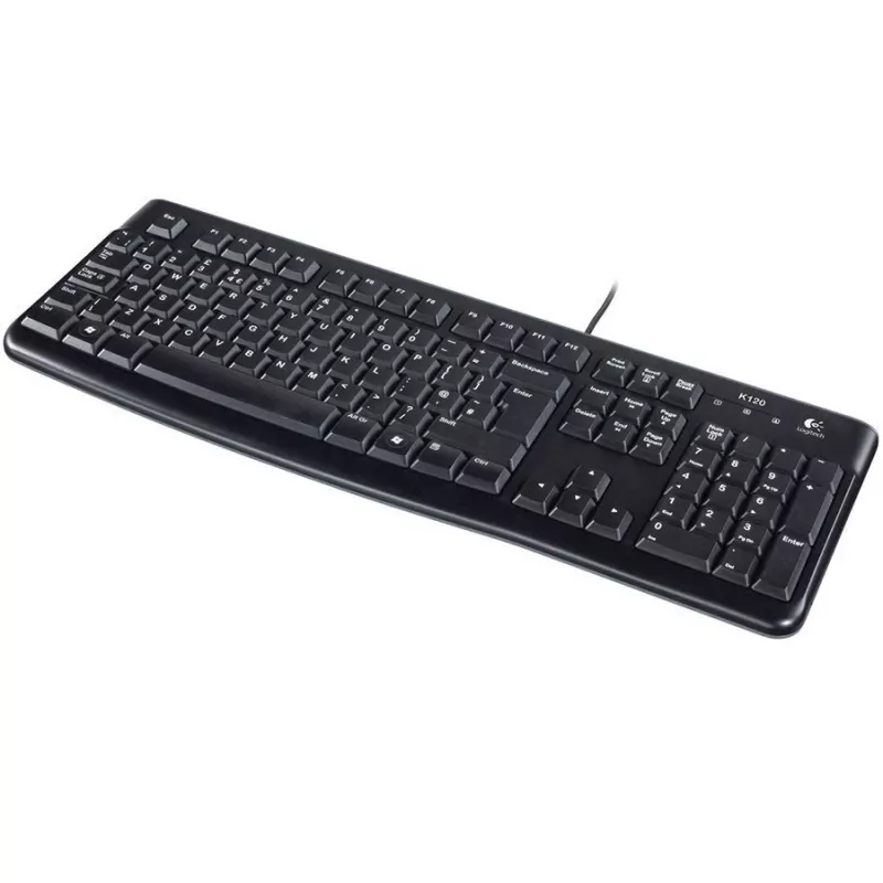 Logitech K120 for Business teclado USB, con cable, formato completo, negro