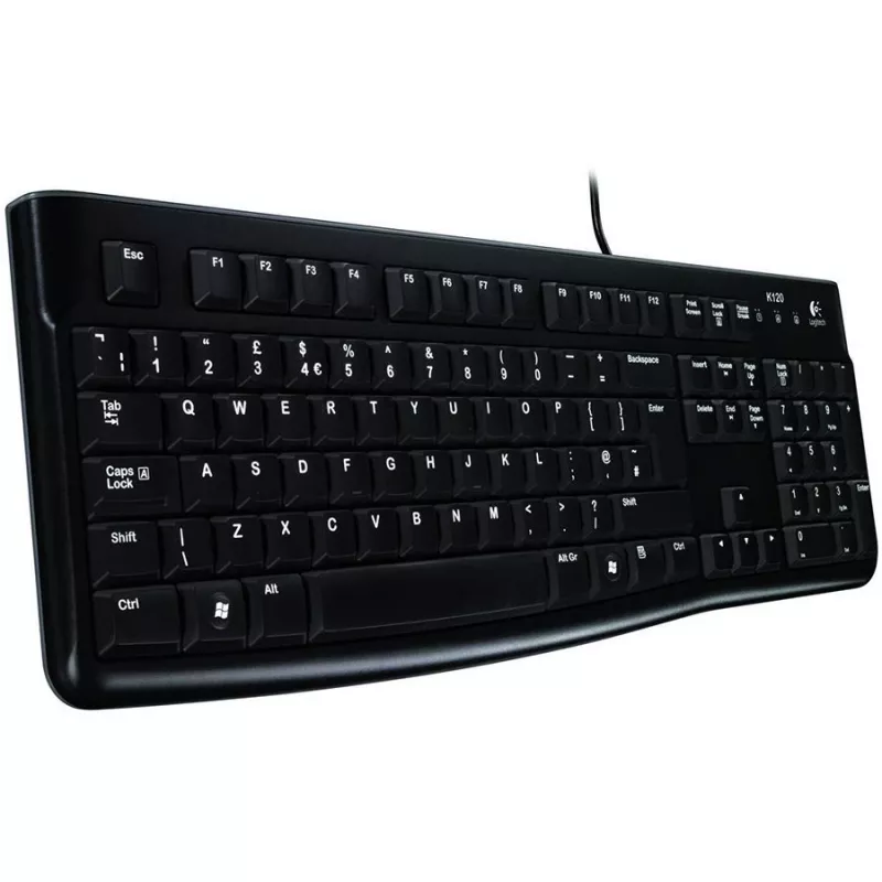 Logitech K120 for Business teclado USB, con cable, formato completo, negro
