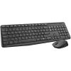 Logitech MK235 Conjunto inalámbrico de teclado y ratón, 2,4 GHz RF, distribución QWERTZ, Negro, receptor USB – 920-008031