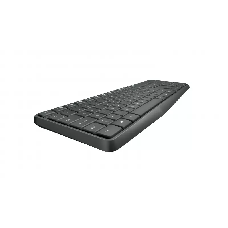 Logitech MK235 Conjunto inalámbrico de teclado y ratón, 2,4 GHz RF, distribución QWERTZ, Negro, receptor USB – 920-008031