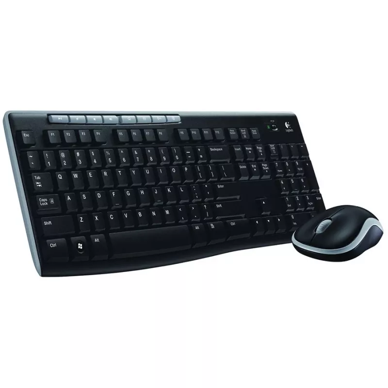 Logitech MK270 Combo inalámbrico – Teclado y ratón RF 2,4 GHz de tamaño completo (Negro)